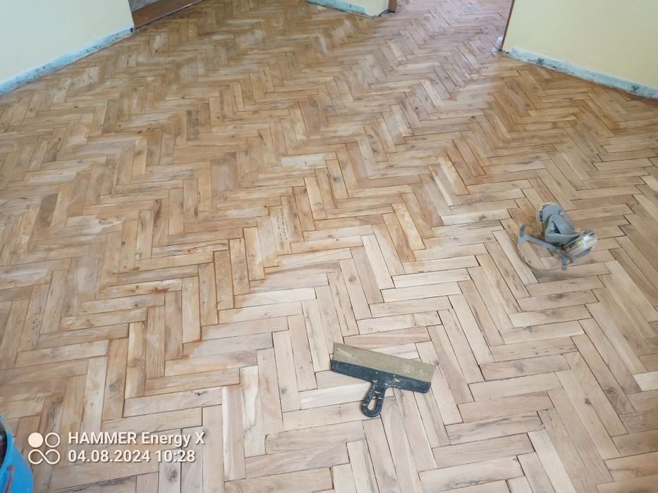 Безпрахово циклене на паркет и дюшеме 30лв