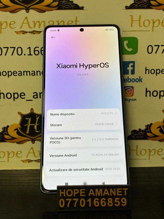 Hope Amanet P10/POCO F5 256 GB 8 RAM