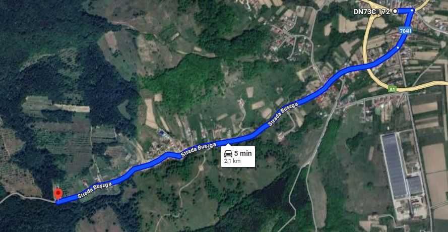 Teren 2.213 mp, Curtea de Argeș, utilități, 25 m deschidere