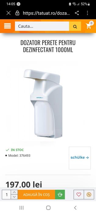 Dispenser  dezinfectant/sapun  manual  50 lei Ti