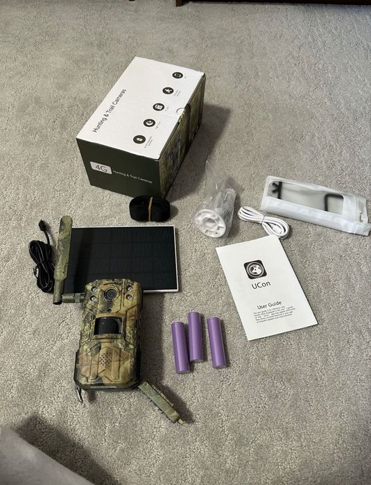 Camera video vanatoare 4G cu SIM panou solar si transmitere distanta