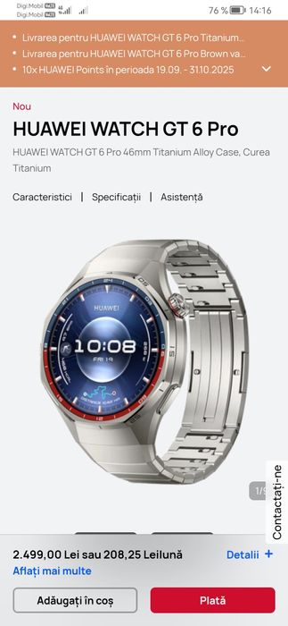 Huawei Watch GT6 Pro titanium Steel