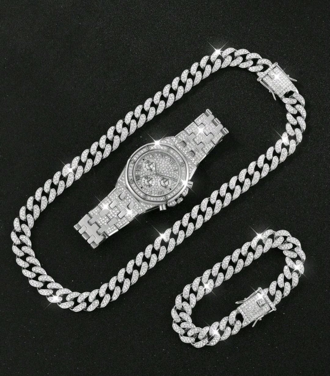 Комплект (ланец, гривна, часовник)