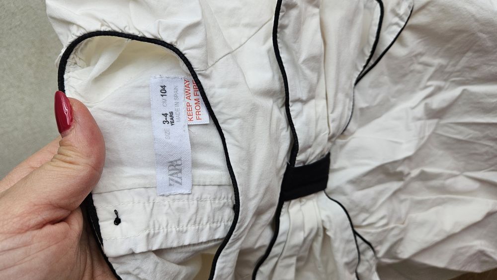 Детска рокличка Zara Kids с панделка 104 см (3-4 г.)