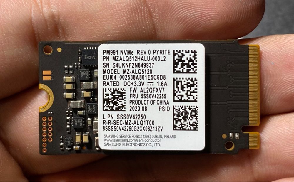 Samsung 512gb ssd 2242