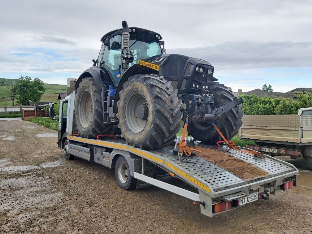 Tractoare/utilaje/buldoexcavator transport,platforma, tractari, macara