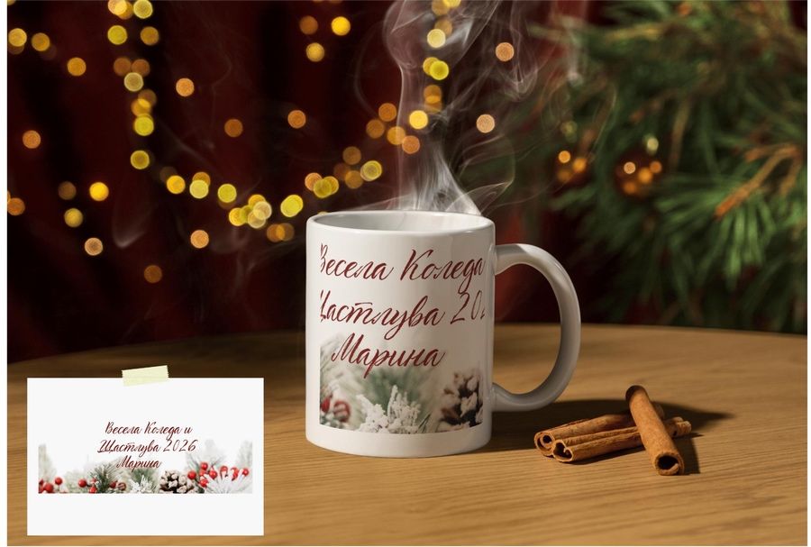 Персонализирана коледна чаша