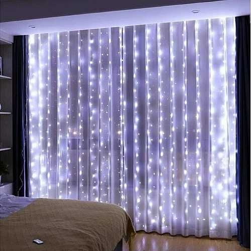 Магически светеща коледна завеса 3х3 метра с дистанционно управление