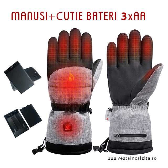 Manusi de schi incalzite electric