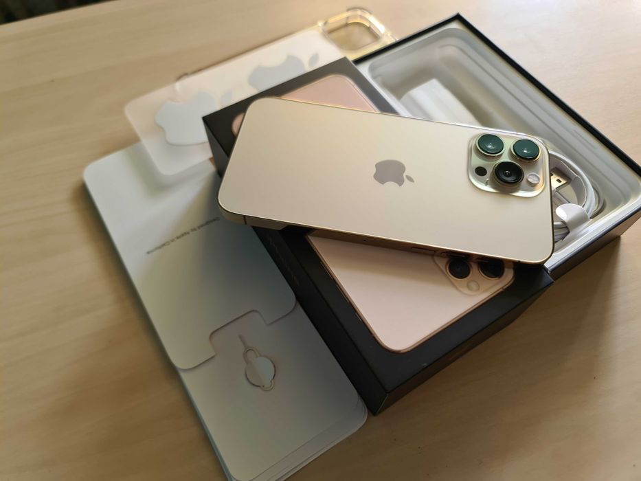iPHONE 13 ProMax Gold !,stare excelenta !.cutia cu imei+bonus !