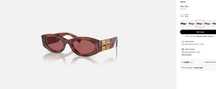 Miu Miu by PRADA Striped Tobacco -Sunglasses Woman reducere 50%!