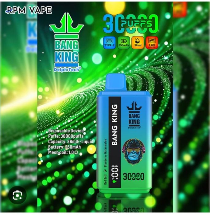 REDUCERE!Bang King 30000 Puffs 2 Arome Reîncărcabil Model 2025