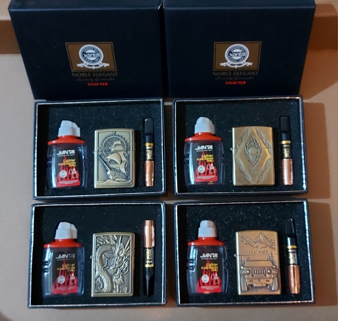 Бензиновая зажигалка zippo 3в1. Набор зажигалок + трубка бензин. Light