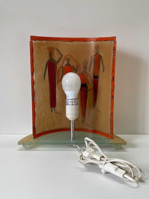 Veioza Art Deco, Briloner Lighting, sticlă Murano, vintage