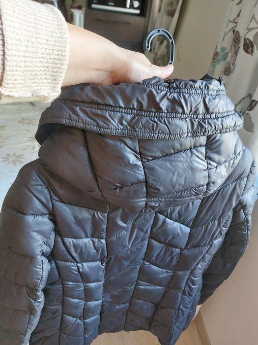 Черно дамско яке есен зима размер 38/40 (М/Л)