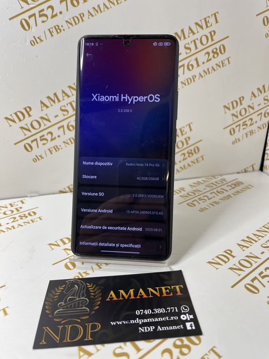 NDP Amanet Braila Redmi Note 14 256gb (44622)