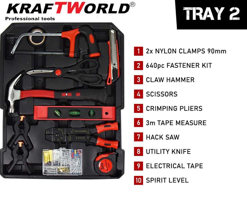 Куфар с инструменти 1200 части, гедоре, трсчотни ключове