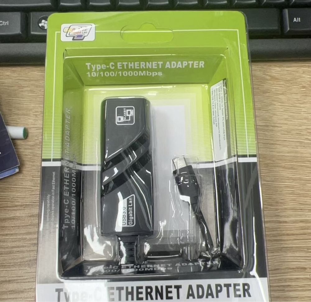 Usb Type C Lan Сетевая карта до 100Mbit/s Переходник USB на Lan Rj45