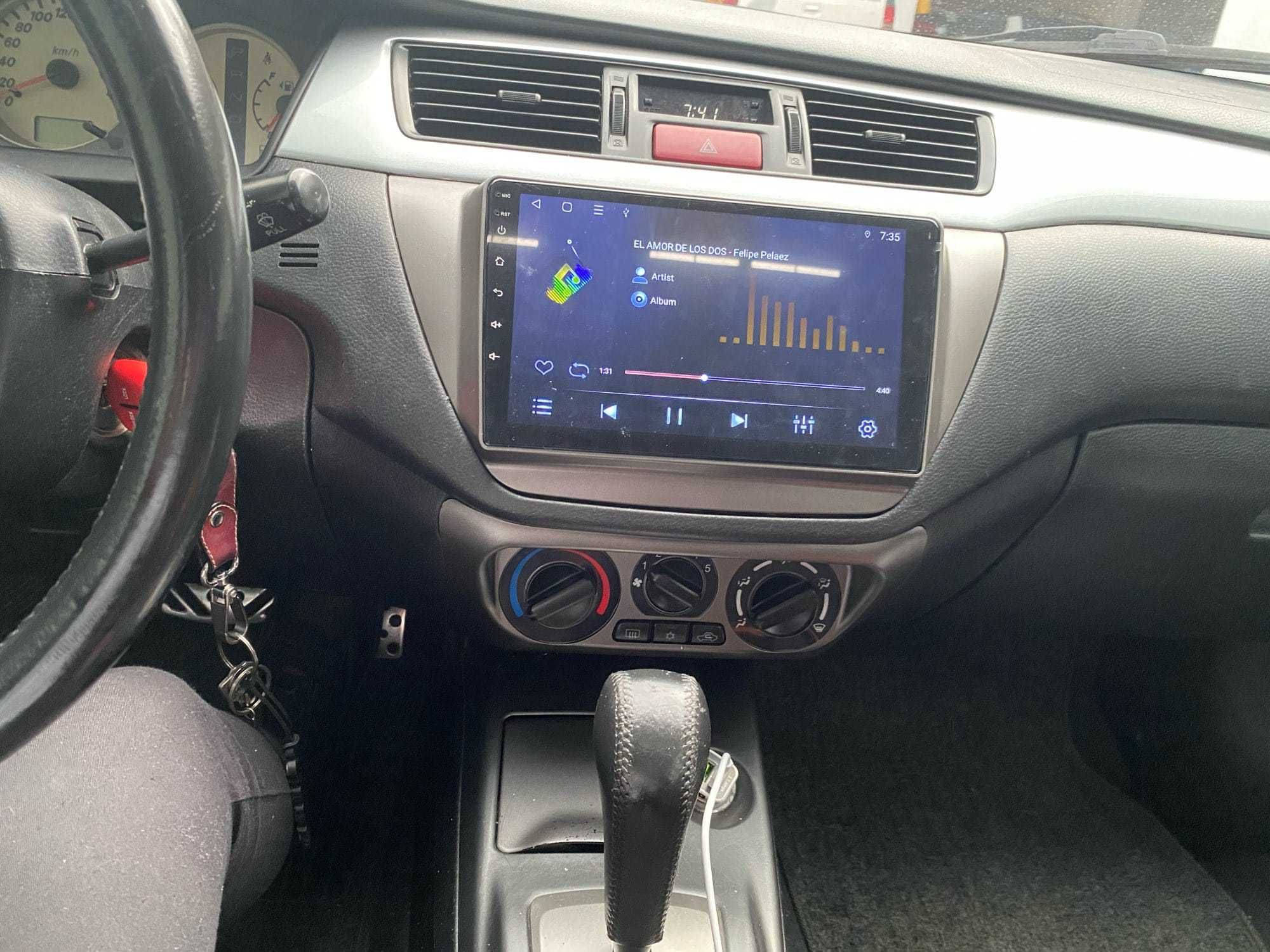 Navigatie Android Mitsubishi Lancer Waze YouTube GPS USB casetofon