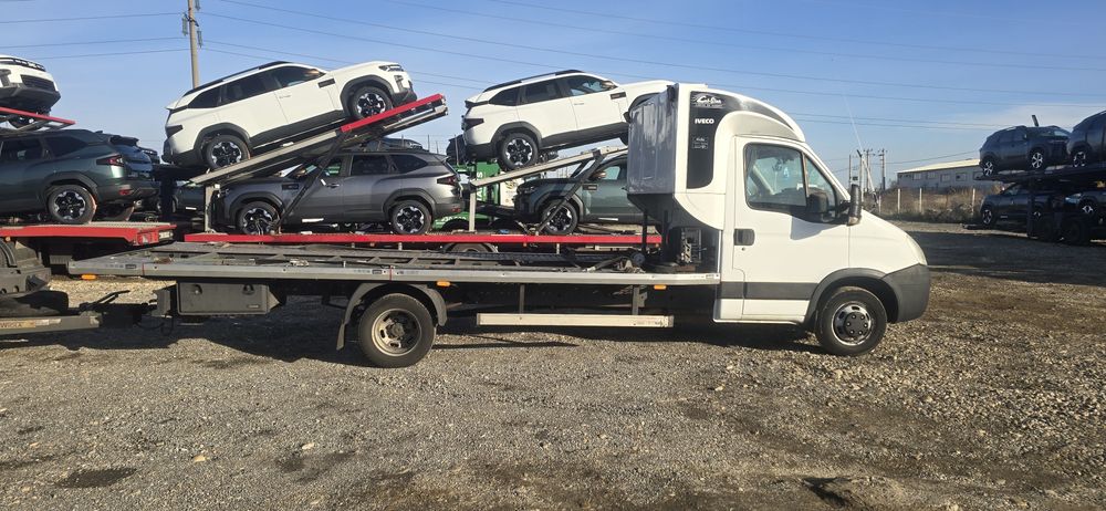 Platforma iveco daily transport auto remorca 2 poziti