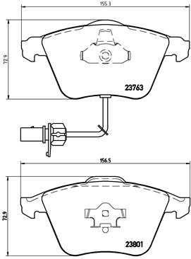 Brembo P85 084 - placute frana AUDI