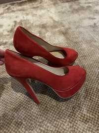 Pantofi Bata piele rosii