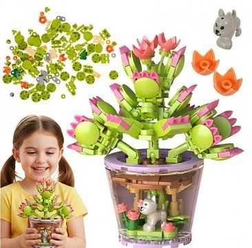 Креативен контруктор за момиче - цвете от 172 елемента