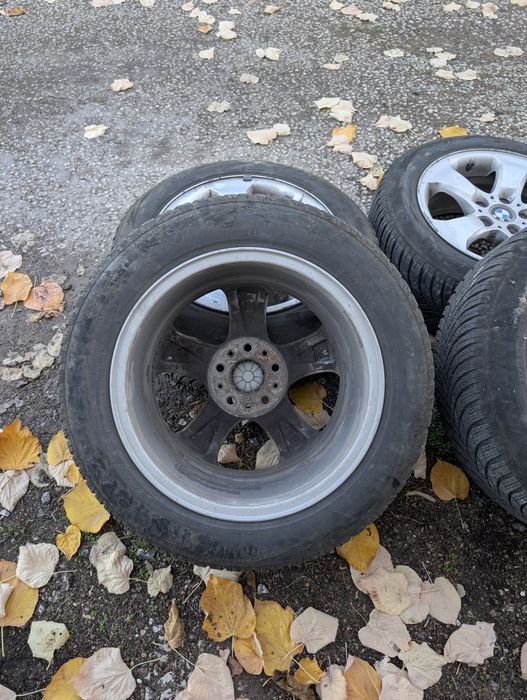 215 60 17 bmw x3 e83 оригинални джанти с гуми с добър грайфер