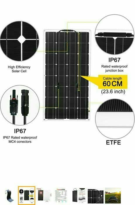 Гъвкав соларн панел DOKIO 100W  Най- висок клас