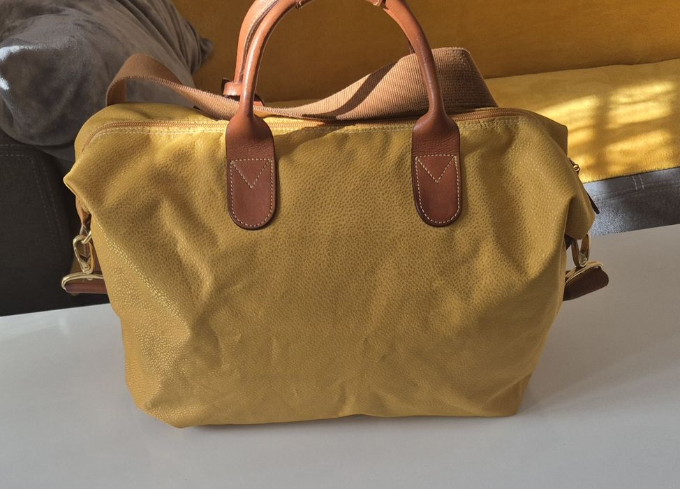 Geantă Bric’s Italy din piele naturală – culoare muștar, impecabilă