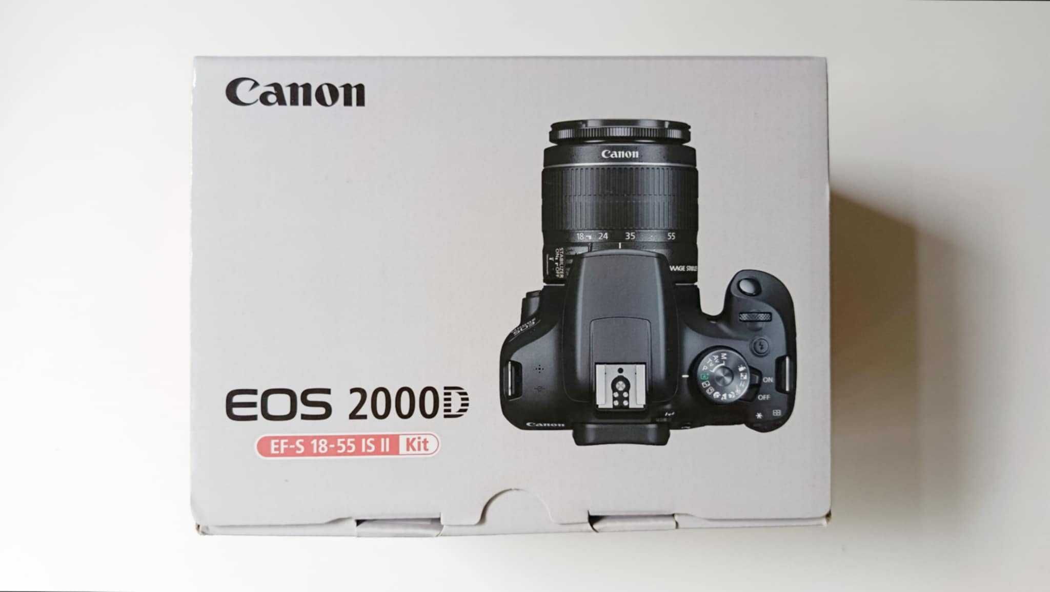 DSLR Canon EOS 2000D,24.1 MP, Negru + Obiectiv EF-S 18-55mm IS II