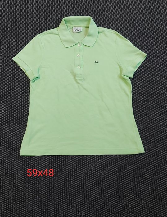 Lacoste тениска S с яка дамска