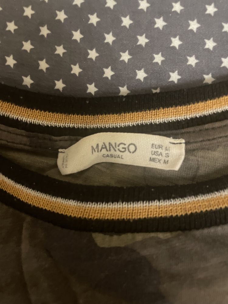 футболка хаки MANGO