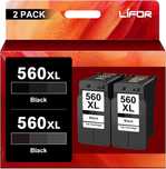 LIFOR PG-560 XL 560XL черни касети с мастило, за Canon (2 черни)