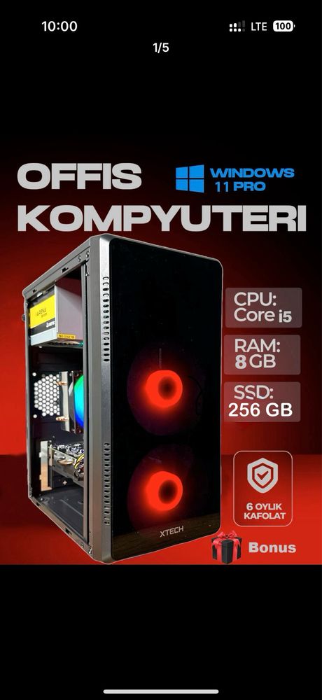 Kompyuter Ofis ishi Bug’alterya va Uy uchun i5