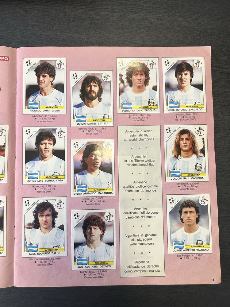 Album complet world cup Italia 1990