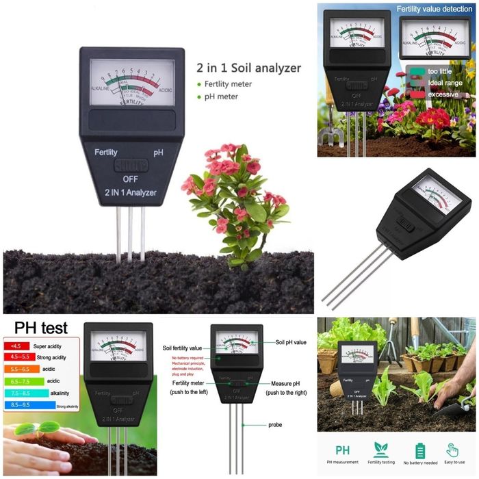 TUPROQ O‘LCHAGICHLAR – PH, Namlik, NPK va Yorugʻlik darajasi o‘lchash,