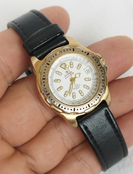 Ceas de damă Genevan cu quartz, carcasă din oțel inoxidabil, curea din