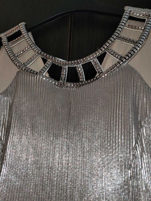 Rochie argintie lunga