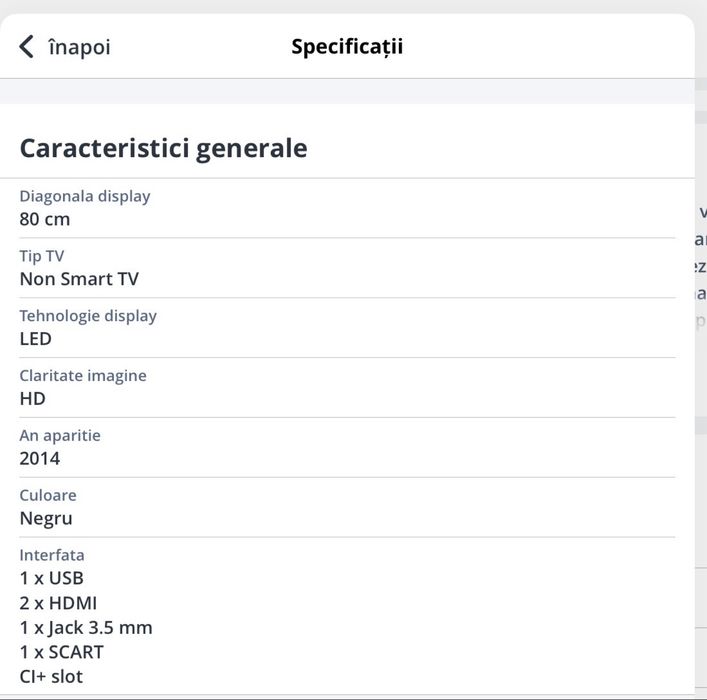 TV Sony  80cm KDL 32R410B , LED HD