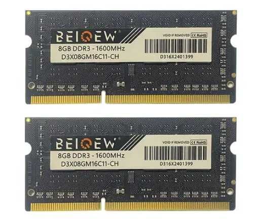 Оперативная память для ноутбука RAM 8 GB DDR3-1600 ( 2 шт. )