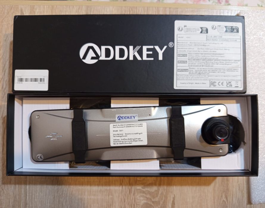 Видеорегистратор Addkey 4K Mirror Dash Cam.