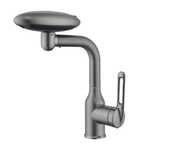 Baterie bucatarie premium, inox gri metalizat, pipa rotativa 360°