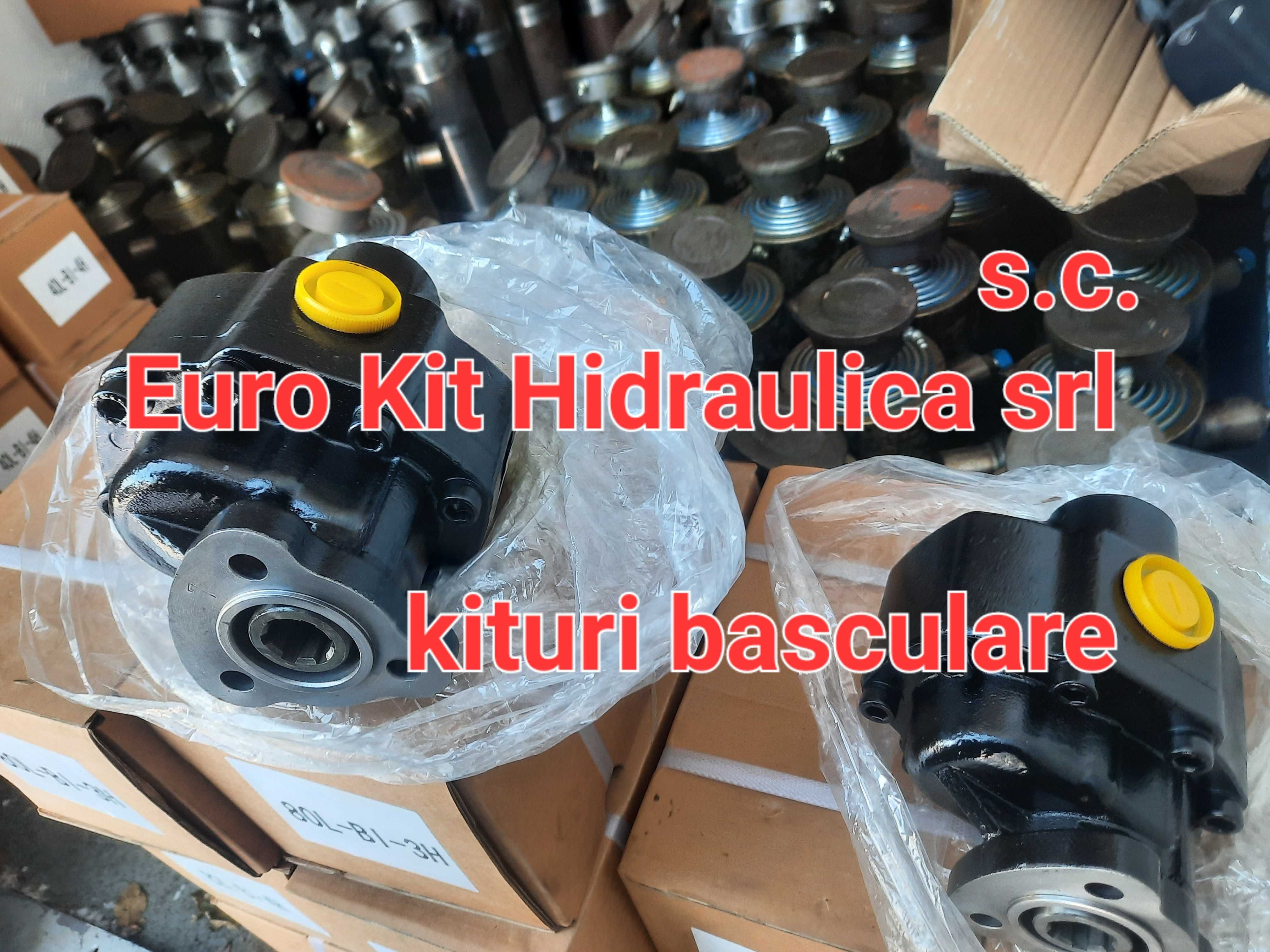 Distribuitor si pompa basculare camion-kit hidraulic comanda  pneumat