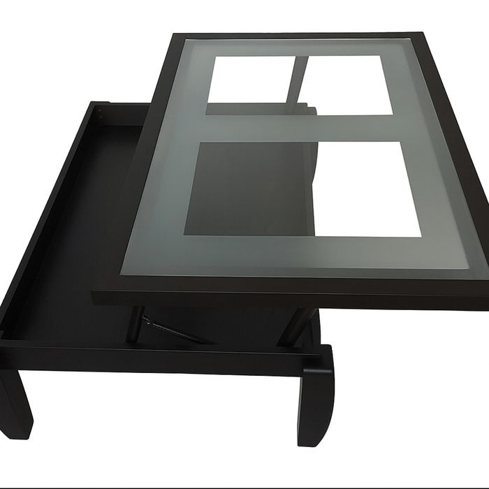 Холна маса от масивно дърво с повдигащ механизъм