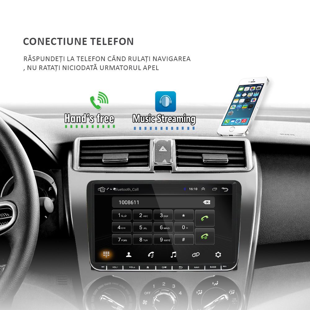 Navigatie Dedicata Volkswagen / Skoda / Seat 9 inch, Android B6, BT