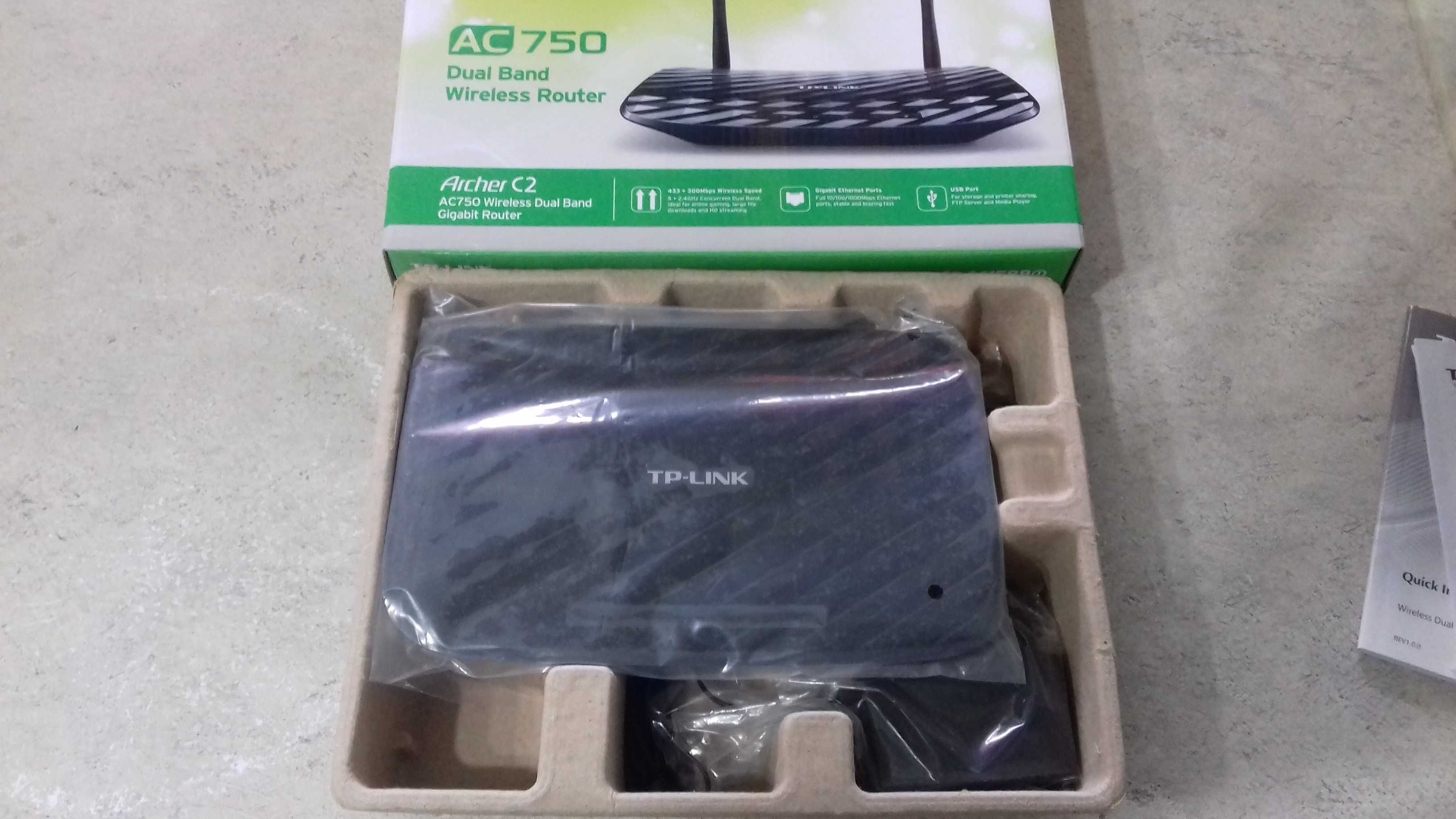 Router TP-LINK ArcherC2 AC750 Dual Band wi-fi 2.5Ghz+5Ghz modem laptop