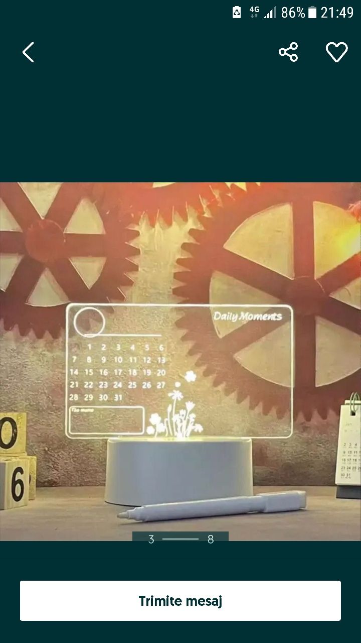 Lampa tip calendar