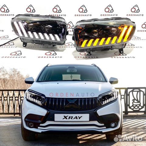 Тюнинг Lada X-ray. Bi-Led фара и стоп сигнал. В стиле Ауди.