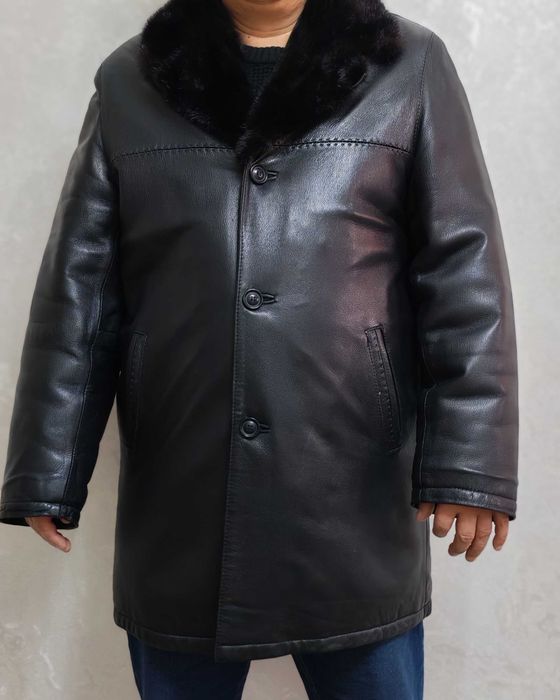 Продам дубленку с норковым воротником/Күзен жағалы дубленка сатылады